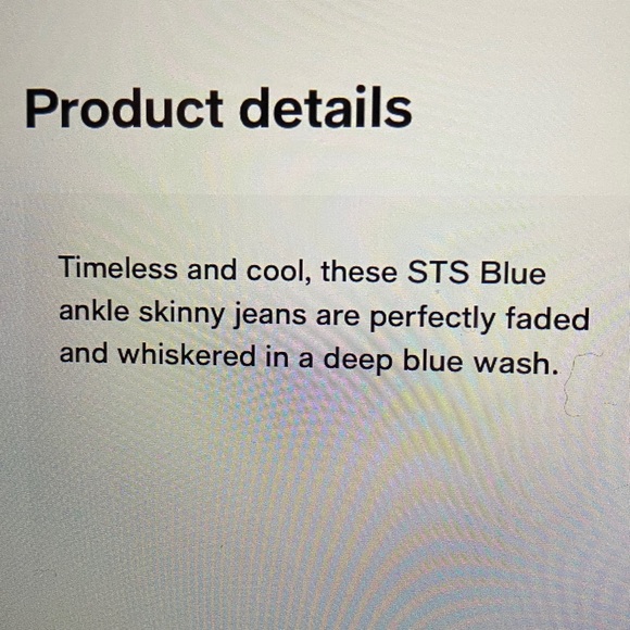 STS Dark Blue 98% Cotton Stretch Skinny Jeans Never Used - Picture 12 of 16